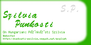 szilvia punkosti business card